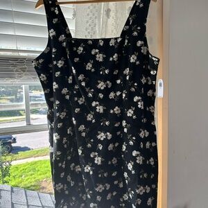 Old Navy Black Floral Midi Dress